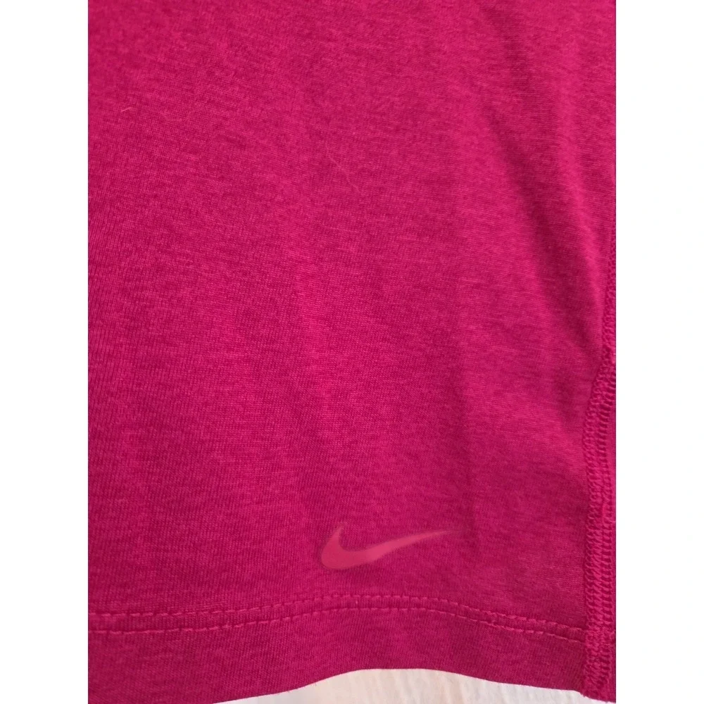Nike Tank Active Top Size Large Pink Racerback Athletic Shirt Cotton Blend